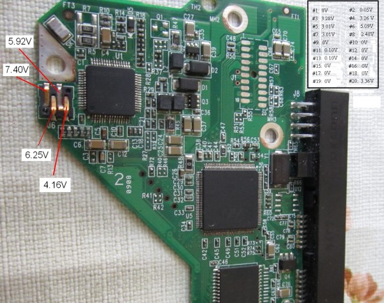 Picture #5 - Voltages in J1 and J6 pins.jpg