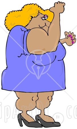28263-Clipart-Illustration-Of-A-Strong-And-Muscular-Blond-Body-Builder-Woman-Wearing-A-Dress-And-Heels-And-Flexing-Her-Muscles.jpg