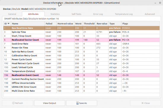 First disk - SMART report.png